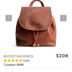 Portland Leather Bucket Backpack